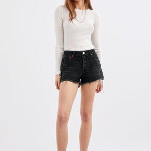Zara Ripped Denim Shorts